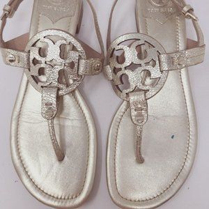 Tory Burch Miller Metallic Sandal Spark Gold 30mm